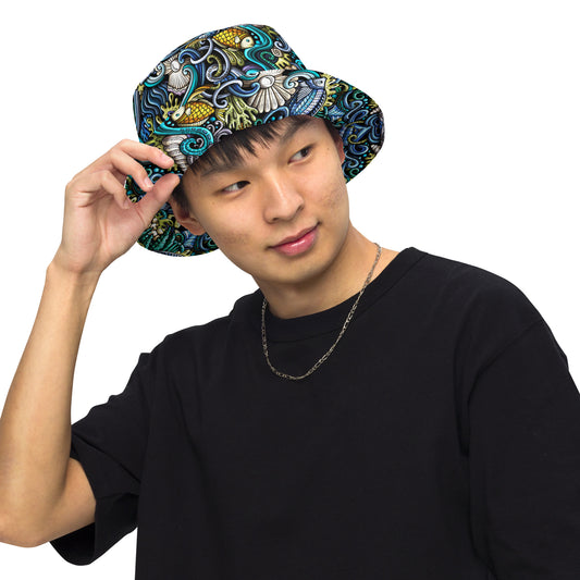 Sea Life Reversible Bucket Hat