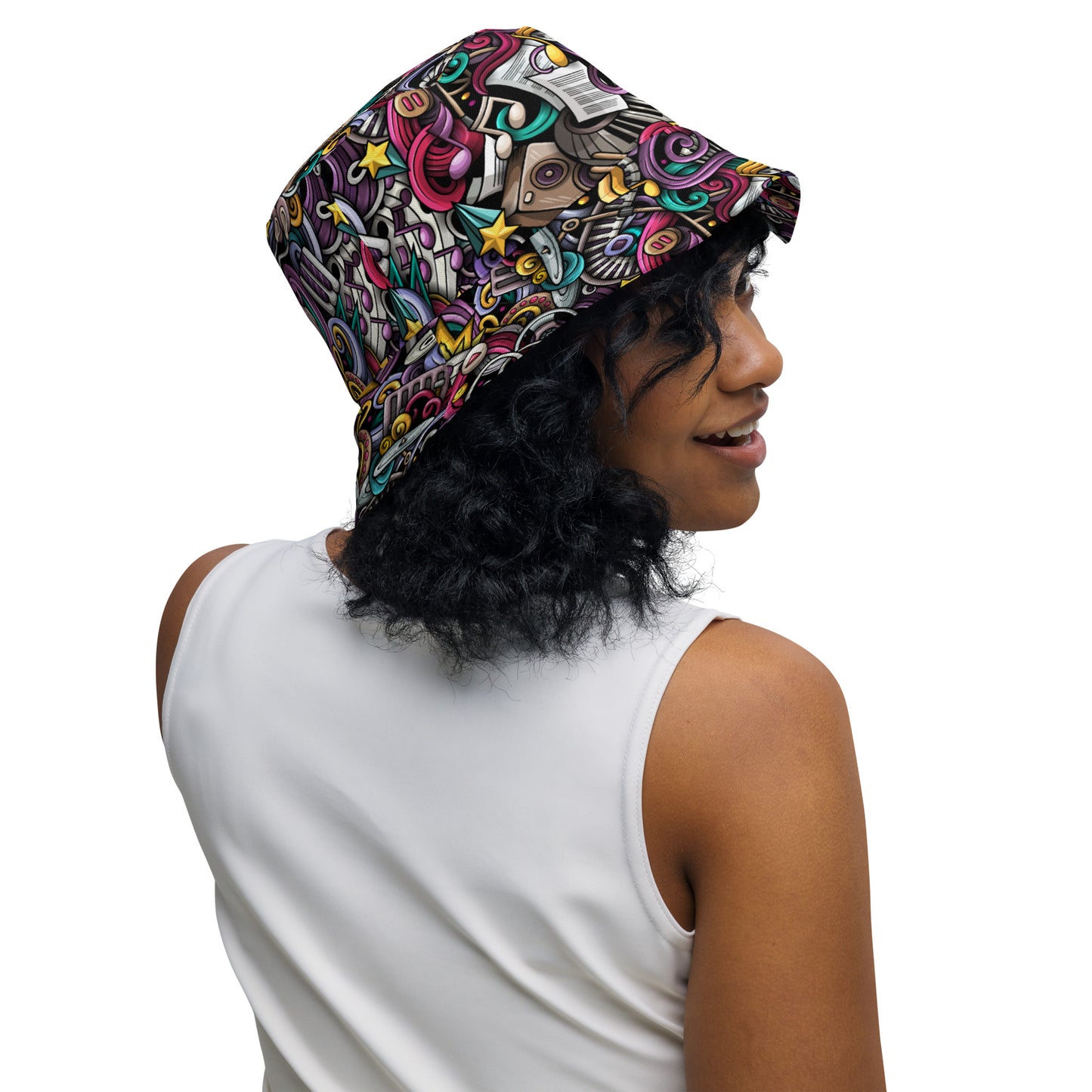 Music Reversible bucket hat